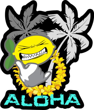 ALOHA STICKER - LOCKJAWLEMONPEEL