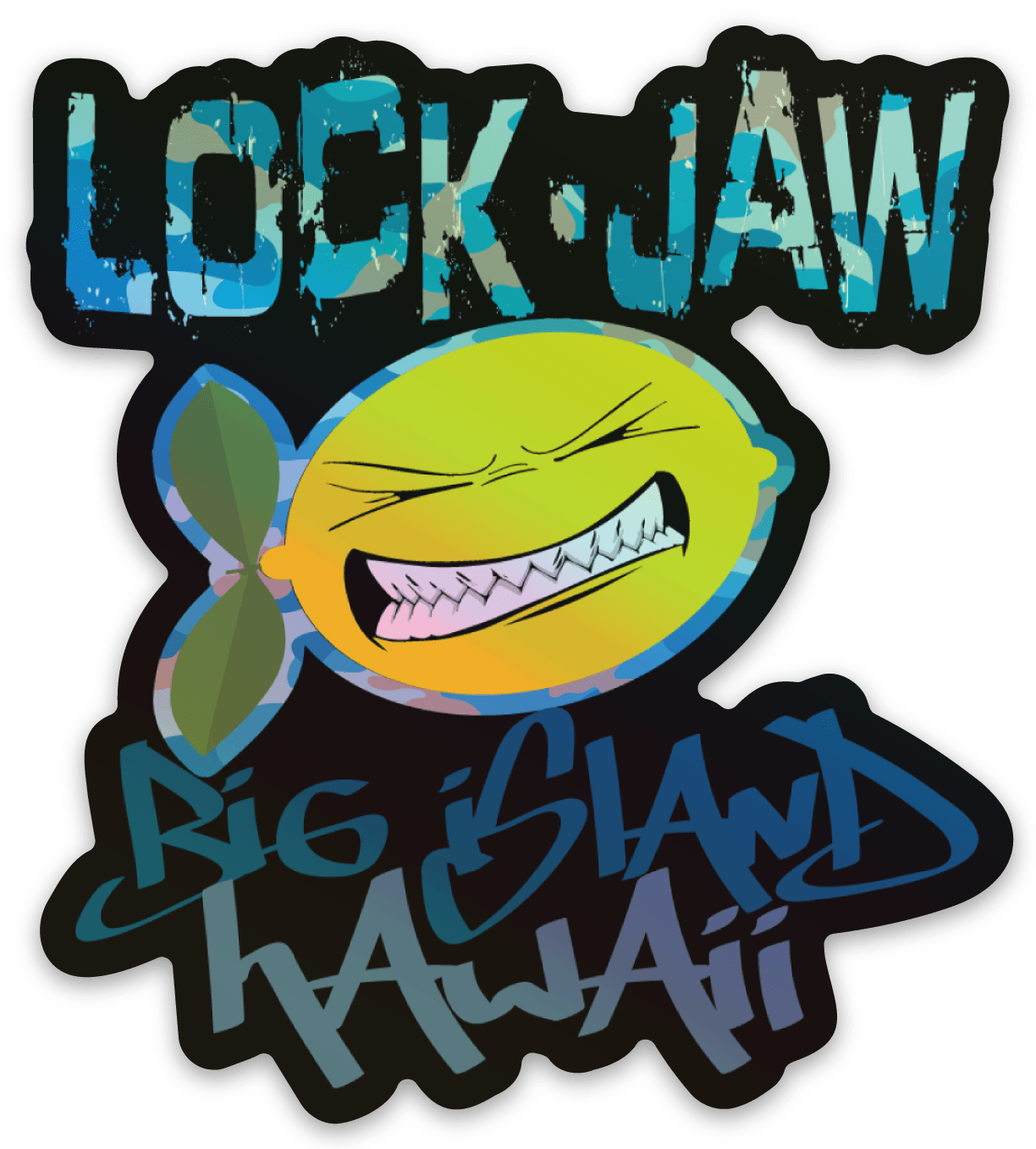 Blue Big Island Sticker (Die Cut) 3