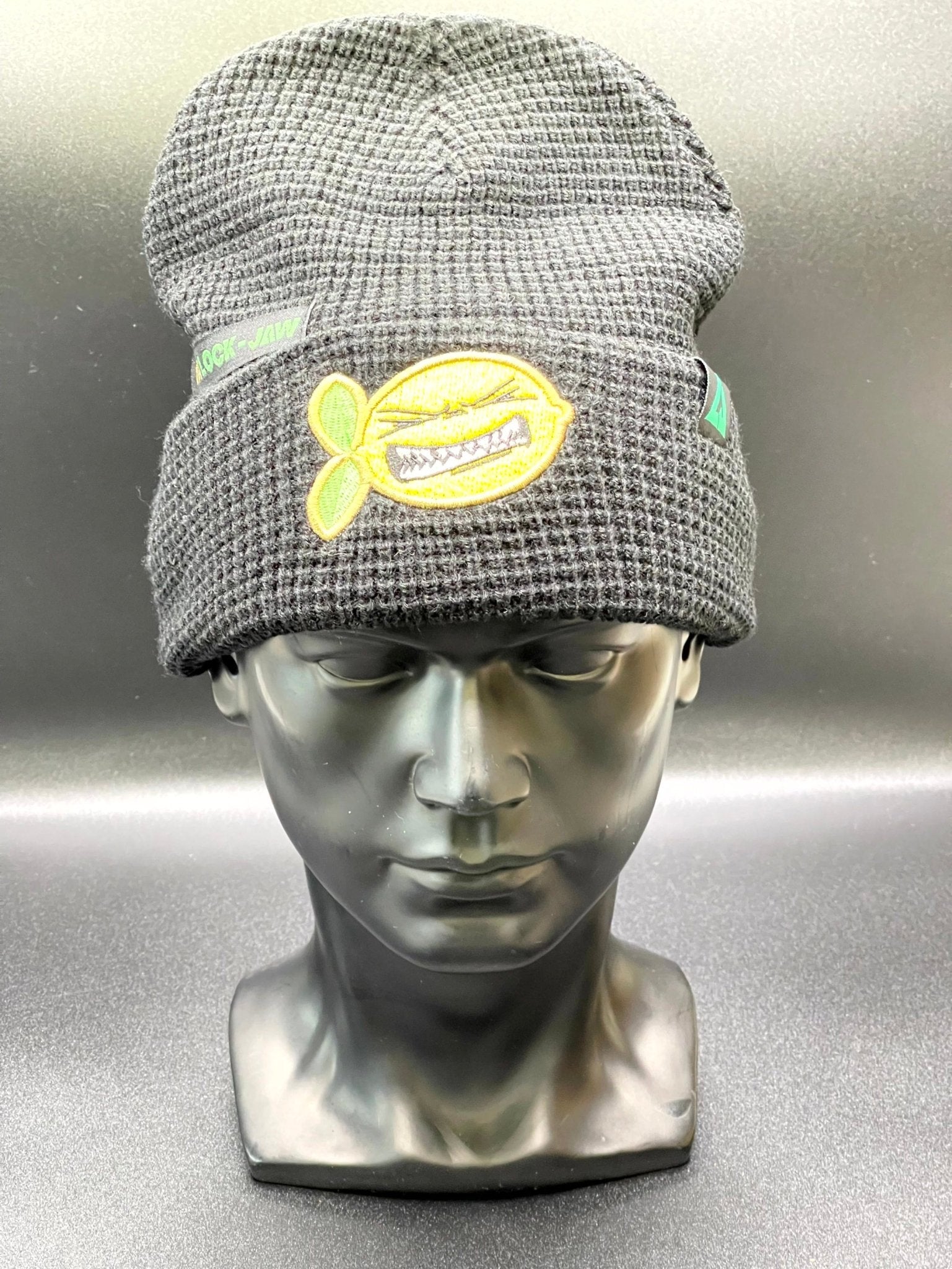 LOCK-JAW BEANIE HAT {BLACK} - LOCKJAWLEMONPEEL