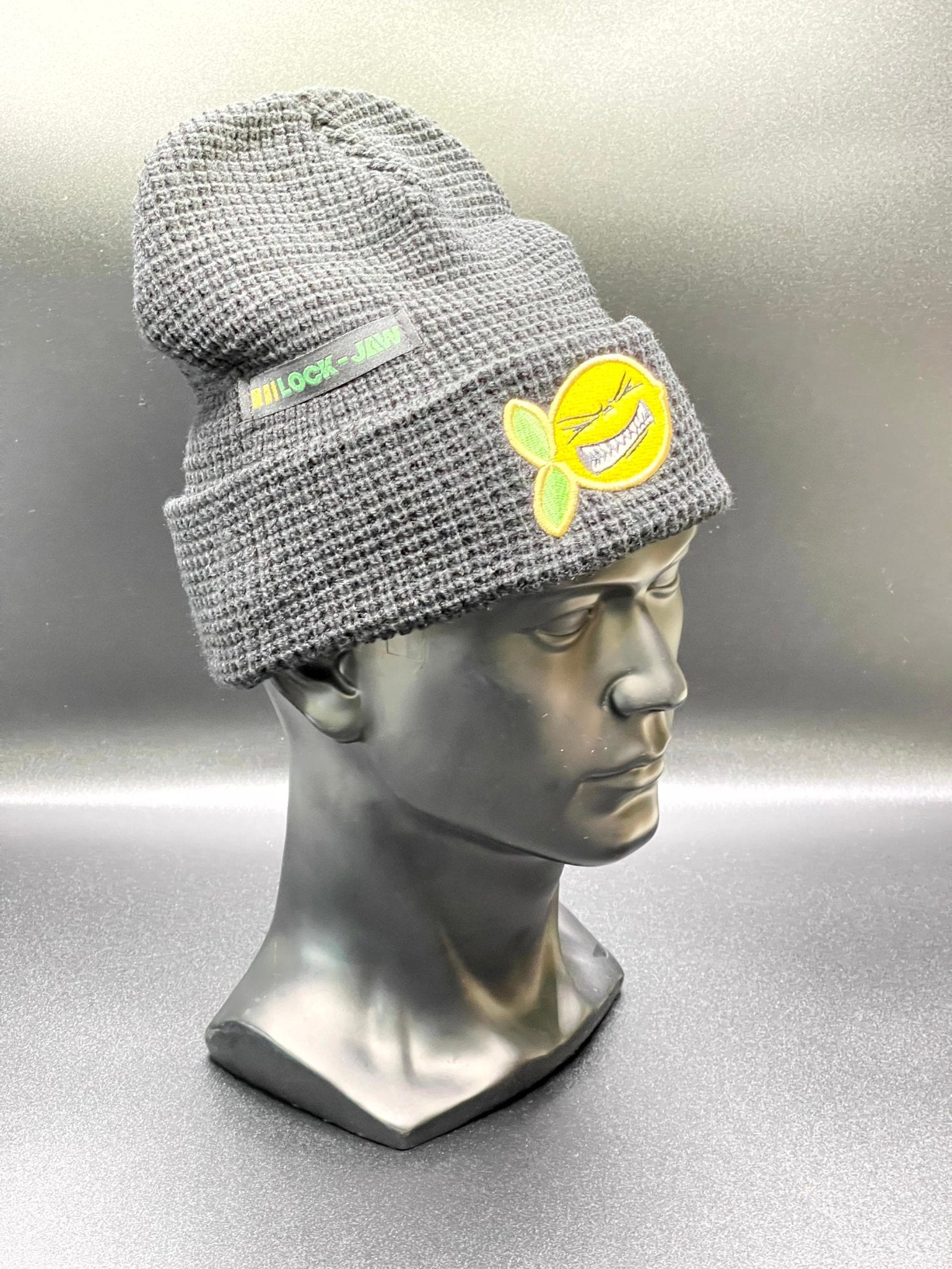 LOCK-JAW BEANIE HAT {BLACK} - LOCKJAWLEMONPEEL