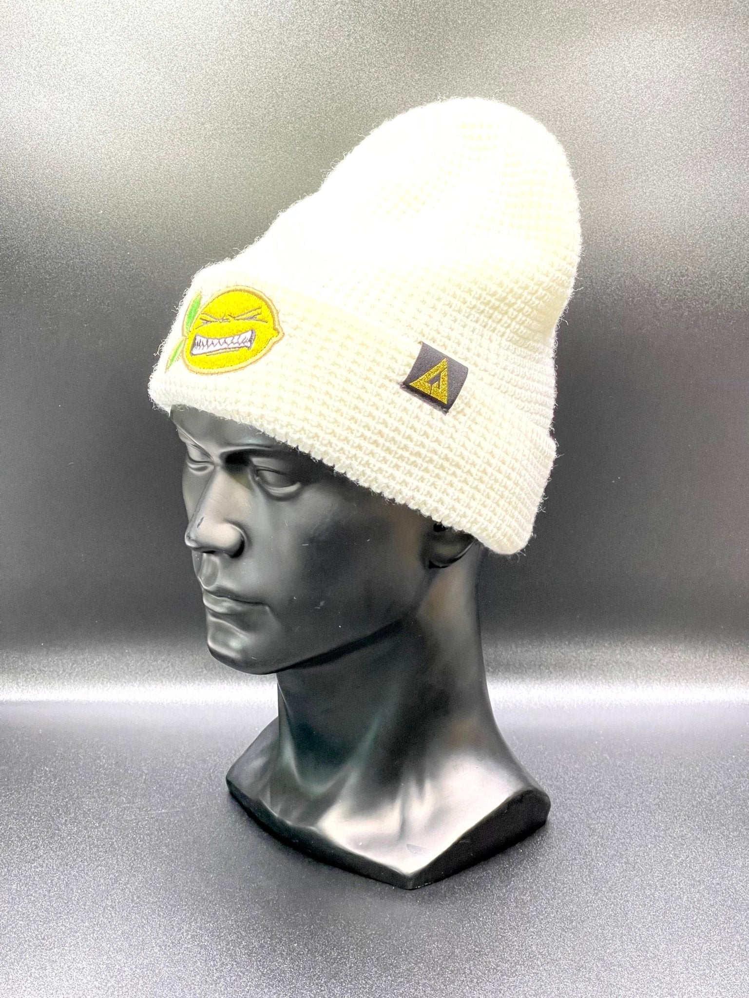 LOCK-JAW BEANIE HAT {White} - LOCKJAWLEMONPEEL