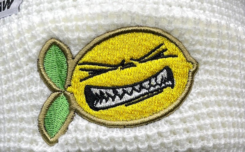 LOCK-JAW BEANIE HAT {White} - LOCKJAWLEMONPEEL